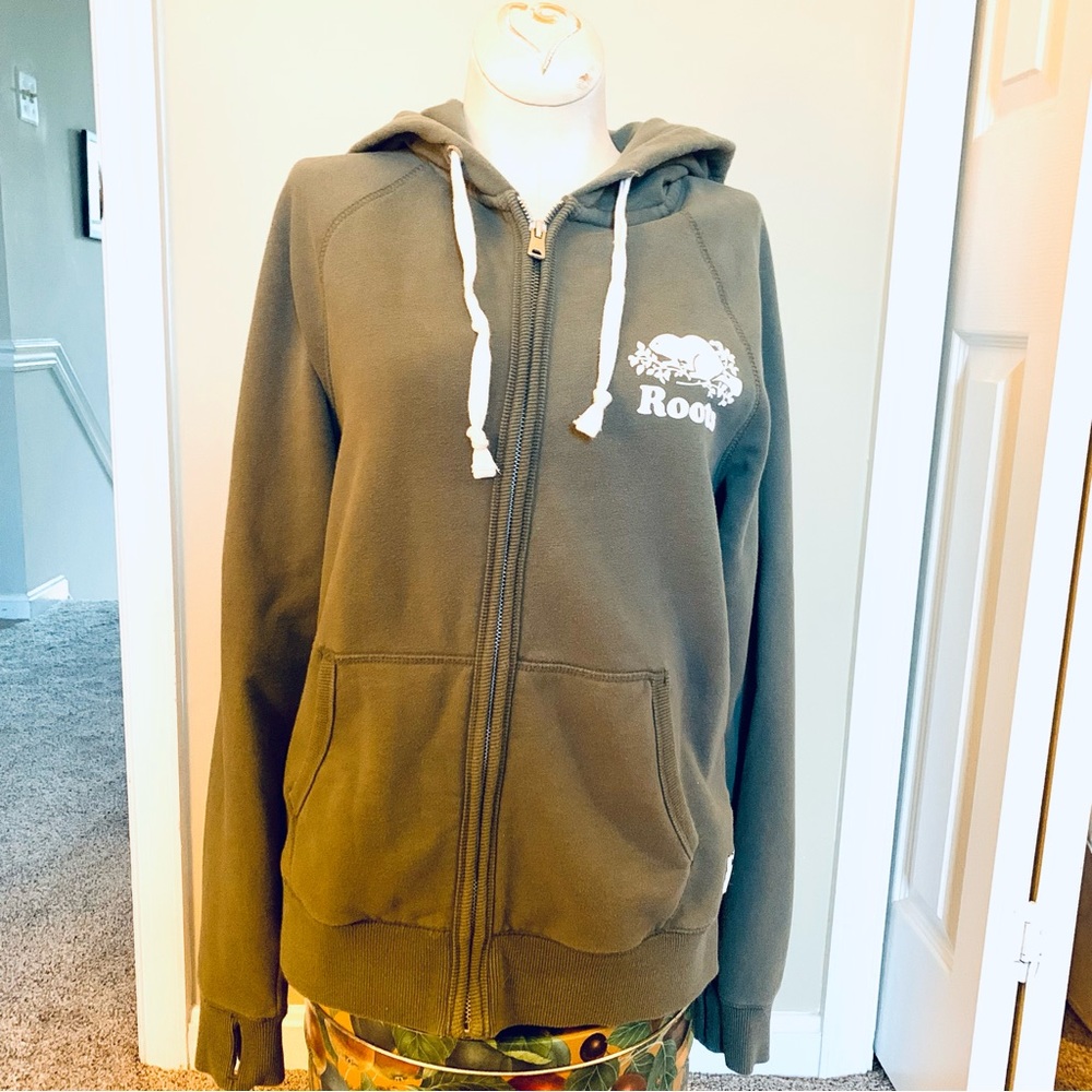 Roots olive green hoodie - Picture 2 of 9